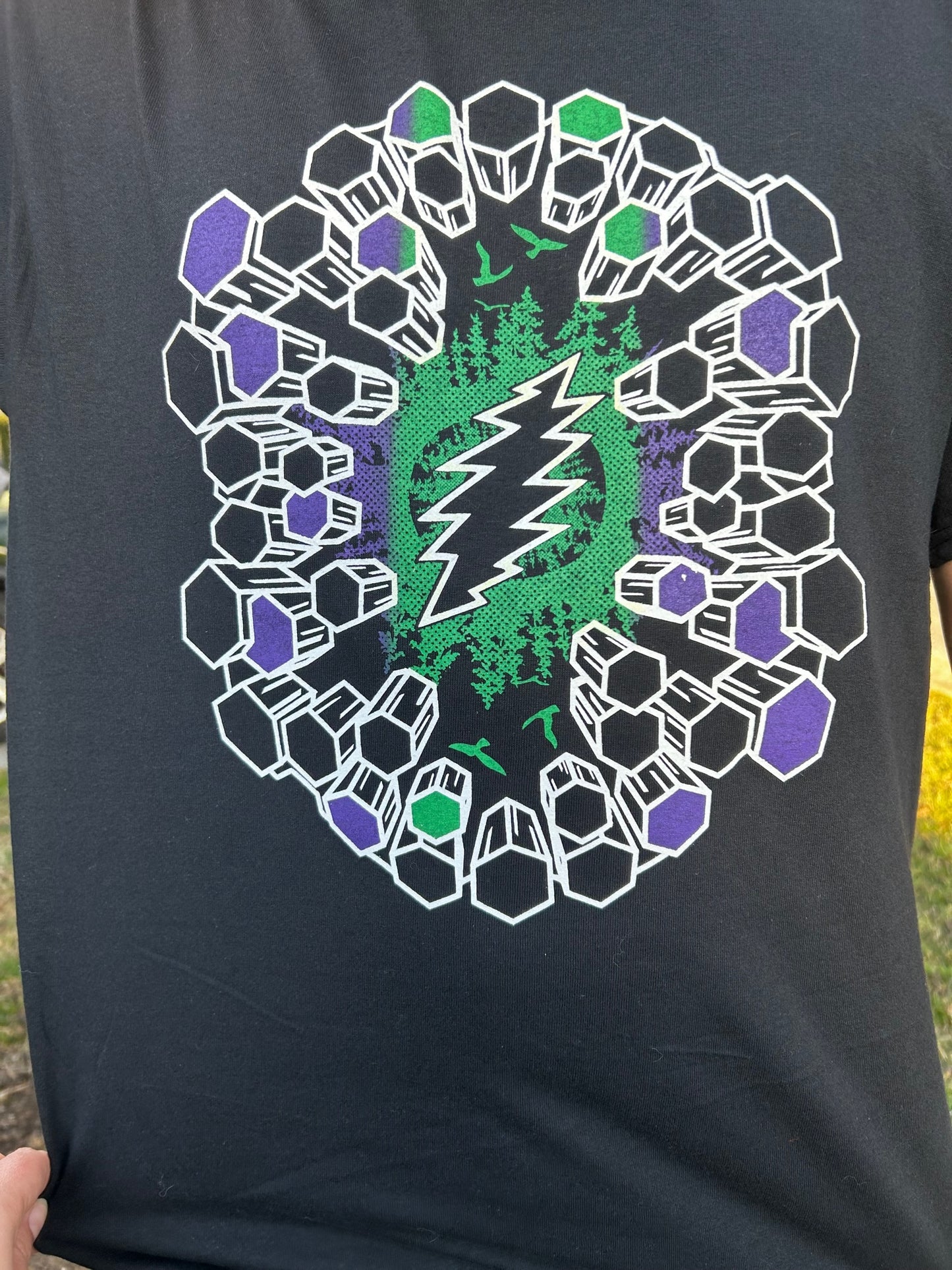 Grateful Dead Themed, Hand Printed Shirt.